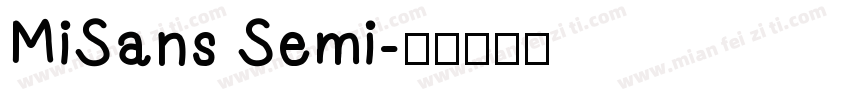 MiSans Semi字体转换